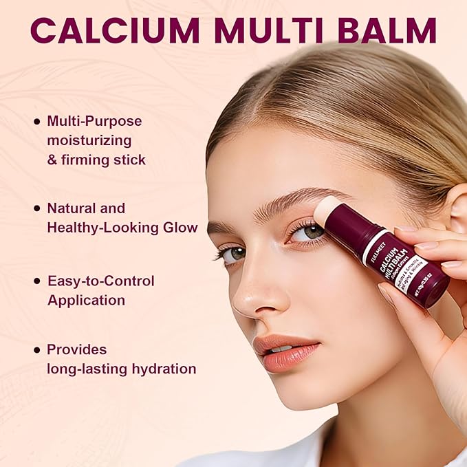 Calcium Multi Balm Stick, Calcium Volume Multi Balm, Easy-to-control Collagen Moisturing Stick, Anti-aging, Firming, Hydrating, Multi-Purpose Skin Care for Face, Eyes, Neck, 10g