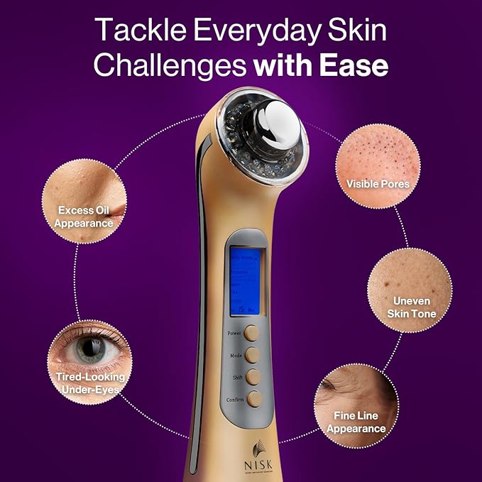Nova 4-in-1 Cosmetic Skin Care Facial Wand – Home Use Beauty Device, Face Massage & Galvanic Ion Technology for Radiant-Looking Skin