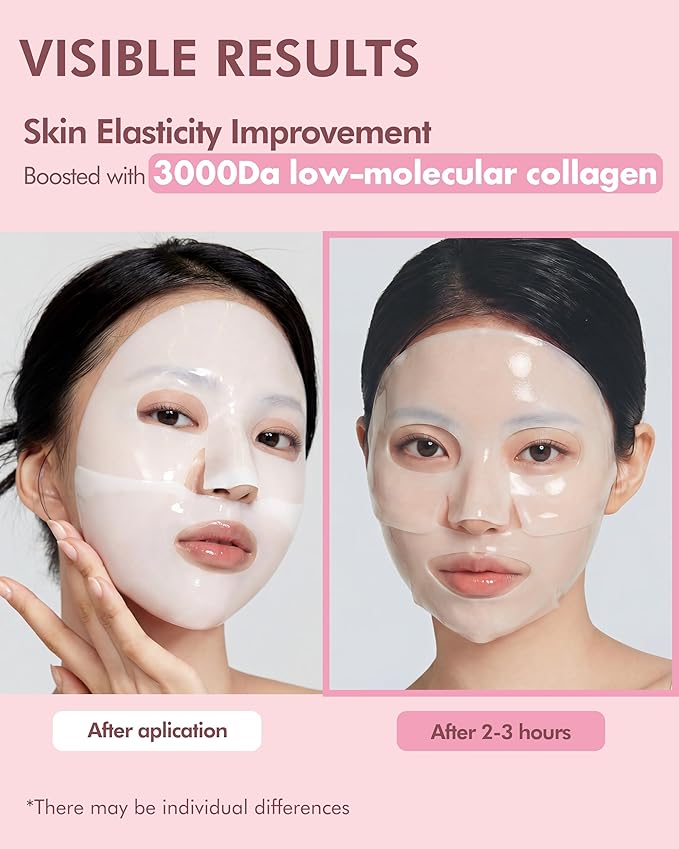 DERMAL Apple Peeling Toner Pad, 80 Pads + Collagen Hydrogel Melting Jelly Gel Mask 4 ea Bundle