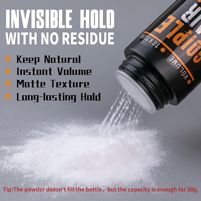 Goiple Hair Styling Powder 1.05oz Natural Look Volumizing & Texturizing Powder Flexible Hold Easy to Apply Texture Powders Sea Salt Spray for Men Women All Hair Style