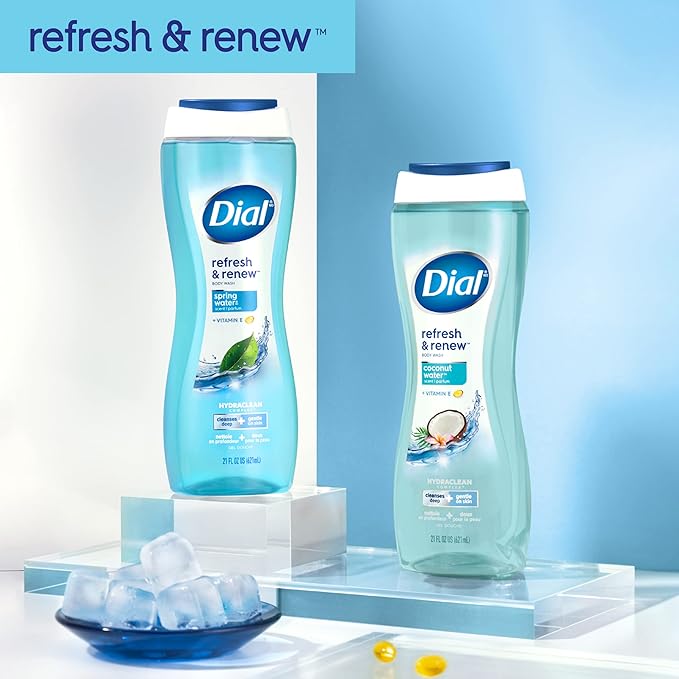 Dial Body Wash, Refresh & Renew Coconut Water, 32 fl oz (Pack of 2)
