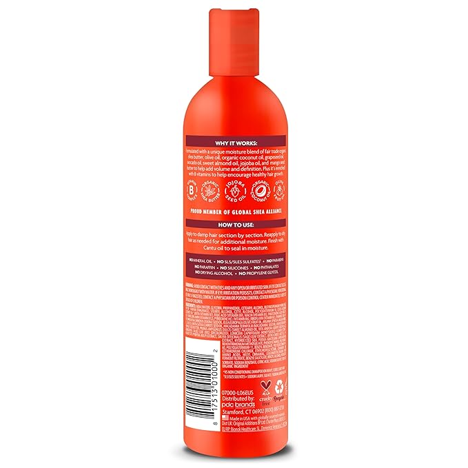 Cantu Moisturizing Curl Activator Cream for Natural Hair with Pure Shea Butter, 12 fl oz (Pack of 2)