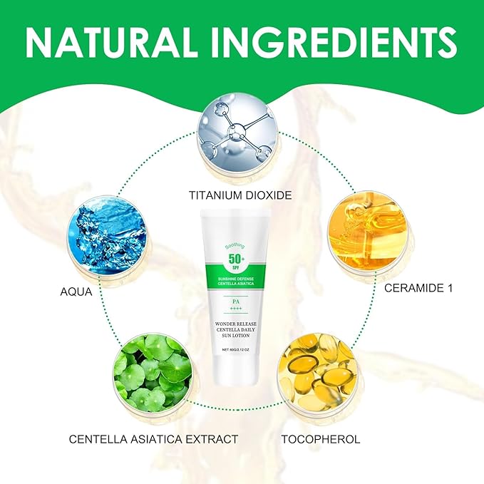 Sunscreen for Face, SPF 50+ Sunscreen, Facial Skin Care Lotion, Water & Sweat Resistant Sun Cream Lightweight and Breathable Sun Cream