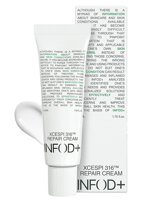 INFODPLUS Korean Skin Care Sensitive Face Cream, Lightweight Moisturizer with Ceramides & Panthenol, Skin Barrier Support & Deep Hydration, Low pH Daily Cream for AM/PM Use, 50ml