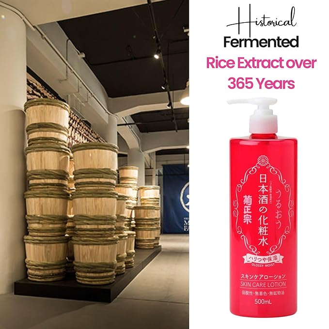Kikumasamune 2-in-1 Hydrating Facial Toner + Natural Face Toner for Women, Full Body Lotion for Men with Fermented Rice & Sake, Ceramides & Amino Acids, Japanese Skincare Rice Toner 16.9 Fl Oz FIRM