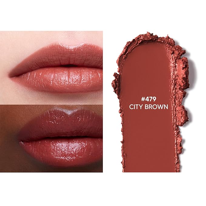 HERA Rouge Classy Lipstick #479 CITY BROWN | Luxurious Long-Lasting Color, Featherlight Comfort, Luminous and Velvety Finish, Seoul-Inspired Shades, Korean Lip Makeup, 0.12 oz. (3.5g)