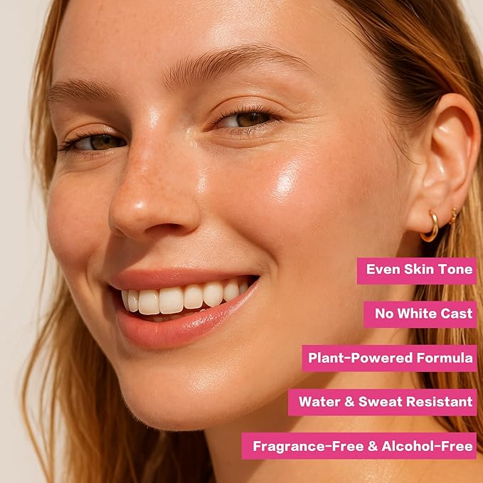 Beaming Tinted Moisturizer with SPF 40, Daily Facial Sunscreen with Glow Effect, UVA/UVB Protection, Vitamin E & Shea Butter Infused, For All Skin Types & Tones | 1.7 fl oz