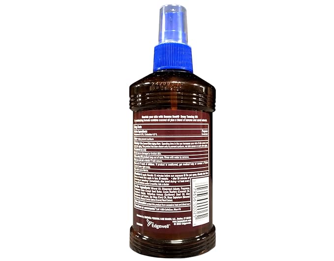 Banana Boat Deep Tanning Spray Oil with Coconut Oil, Sunscreen Spray SPF 4, Skin Nourishing Formula, Water Resistant 80 Minutes, 8 fl oz