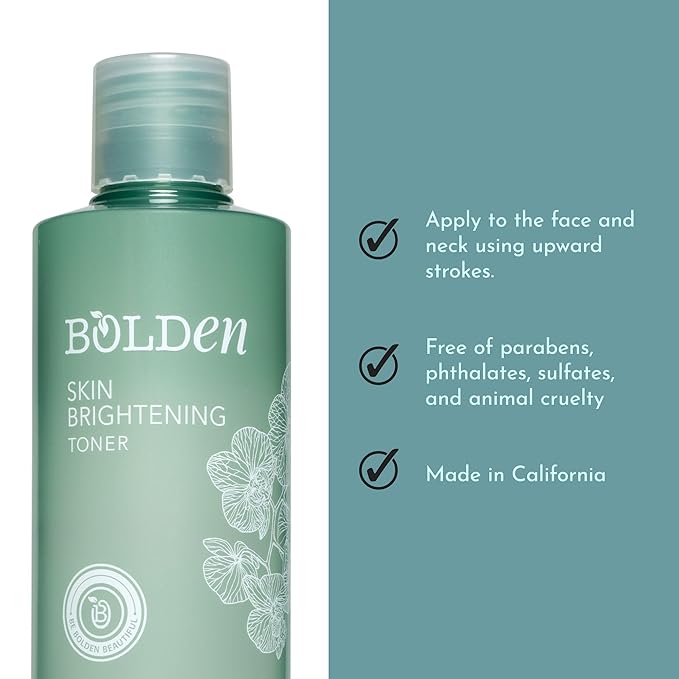 Bolden Nighttime Repair Serum & Skin Brightening Toner Bundle – Targets Dark Spots, Discoloration, Breakouts, & Oil – Ideal for Acne-Prone & Melanin-Rich Skin – With AHA Glycolic Acid, Niacinamide & H