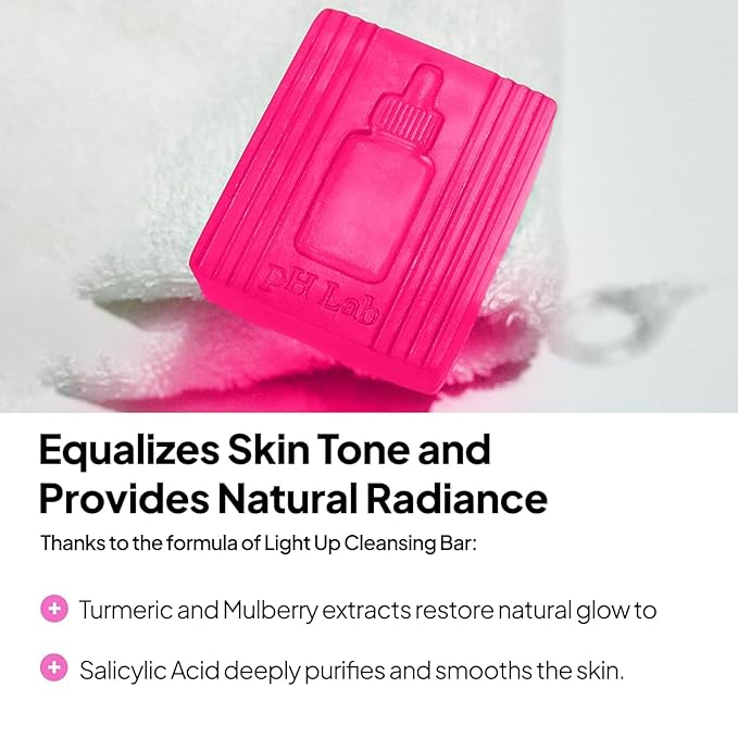 pH Lab Glow & Even Skin Tone Routine Set, Wake Up Energy Serum, Retinage Daily Quick Mask, Light Up Anti-Spot Toner Pad, Light Up Cleansing Bar