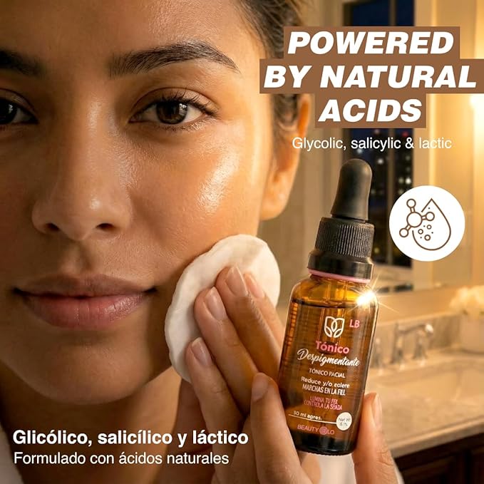 Tónico Despigmentante LB 2 Pack | Aclara Manchas, Unifica el Tono y Renueva la Piel | Rostro y Zonas Corporales, Despigmentante Facial