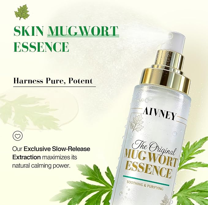 100% Pure Mugwort Essence Toner - Pure Artemisia Face Mist for Sensitive Skin, Immediate Soothing & Redness Relief Facial Spray, Antioxidant Hydrating Essence for All Skin Types, 200ml