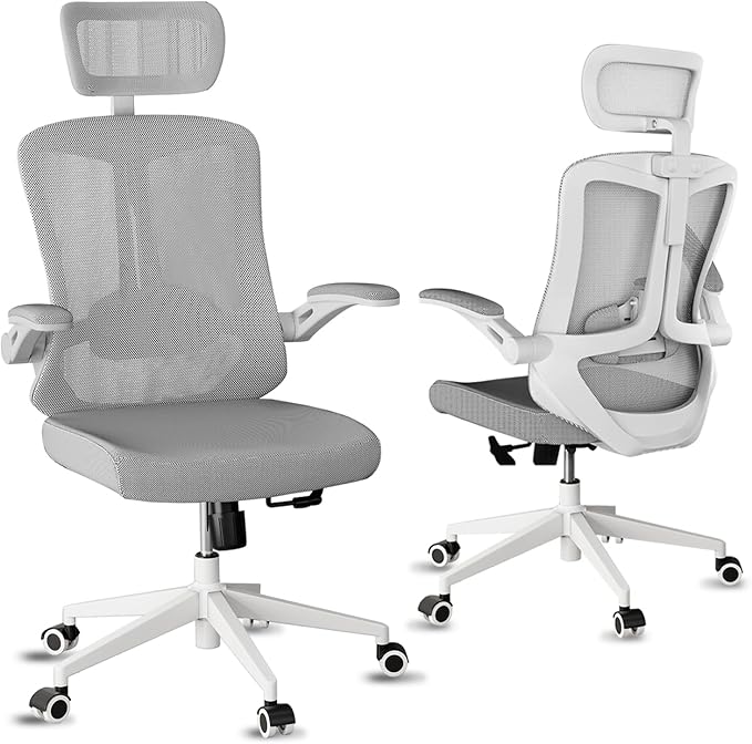 Ergonomic Office Chair Desk Chair - Mesh Computer Chair with 360° Swivel Wheels, Adjustable 90-130° Recline & Lumbar Support for Home Office, Supports up to 350lbs