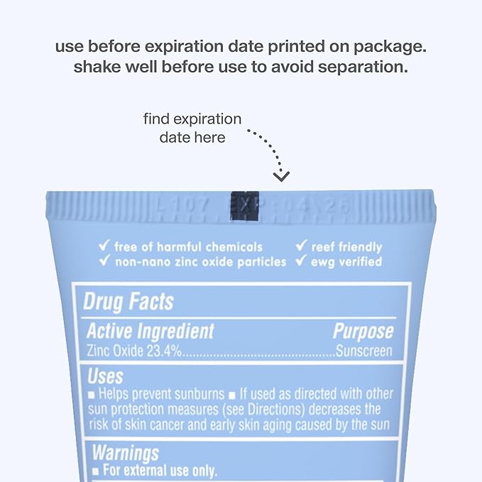 Thinksport SPF 50+ Sunscreen for Face with Clear Zinc Oxide, 2 Fl Oz – Safe, Natural, Water Resistant Face Sunscreen UVA/UVB Sun Protection – Vegan, Reef Safe Sunscreen