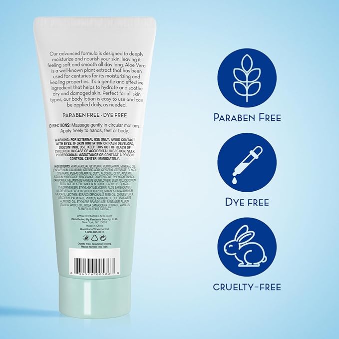 Dermasil Body Lotion, Aloe, 3-Pack – Non-Greasy, Fast-Absorbing, Fresh Scent, 8 Oz Ea