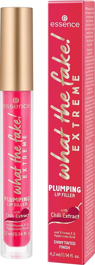 essence | What the Fake! Plumping Lip Filler | Chili Oil Extract Infused for Plump Lips | pH-Reactive Tint | Vegan, Cruelty Free & Gluten Free (03 | Oh My Chili)
