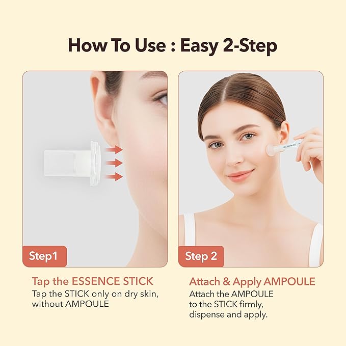 My Dermatologist's Vacation, PDRN KKUG TAMP – Double-Acting Beauty Device with Micropoint ESSENCE STICK & AMPOULE, Korean Skincare Facial Serum Kit, 8 Single-Use Sets (2 Pieces Per Use)