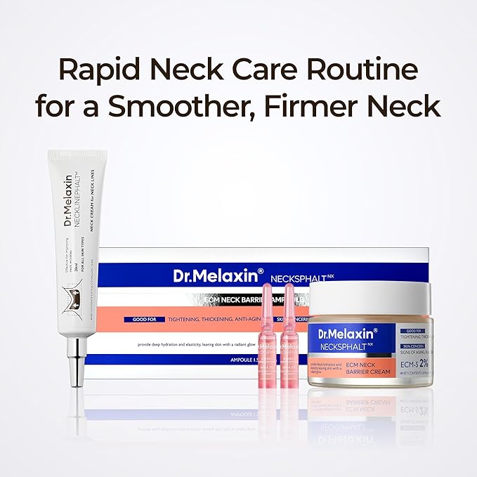 Dr.Mealxin Perfect Neck Wrinkle Care Set Necksphalt Cream+Ampoule+Necklinephalt neck wrinles skin volume lifting