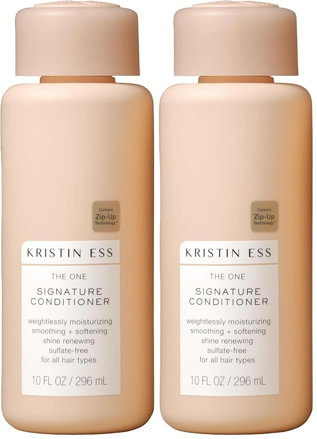 Kristin Ess Hair One Signature Conditioner for Dry Damaged Hair - Moisturizes, Smooths + Softens Hair, Sulfate Free, Color Safe + Keratin Safe, 10 fl oz (Pack of 2)