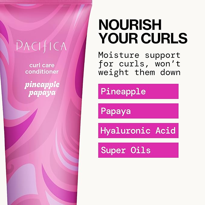 Pacifica Conditioner Curl Care Pineapple Papaya, 8 Fl Oz