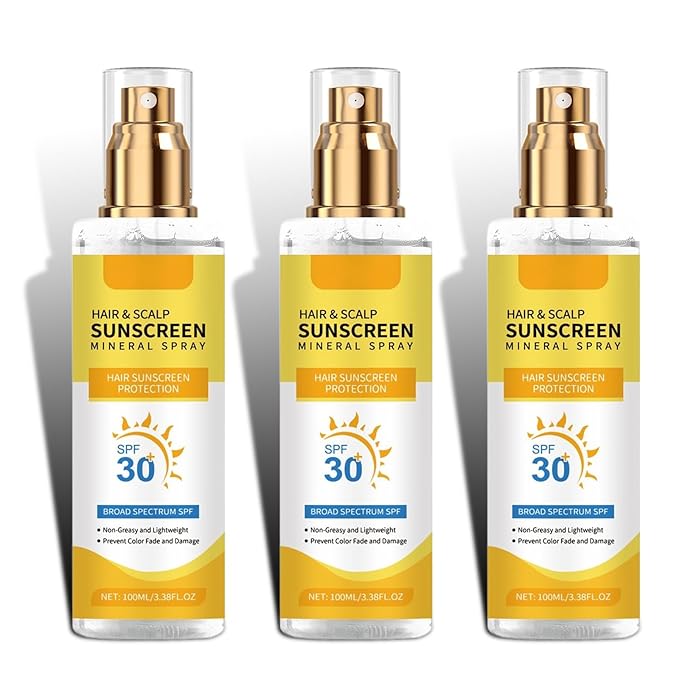 Hair & Scalp Sunscreen Spray SPF 30 | UV Protection Spray for Color-Treated Hair, Non-Greasy Scalp Shield with Coconut Oil | Broad Spectrum UVA/UVB Defense Against Fade & Dryness (3)