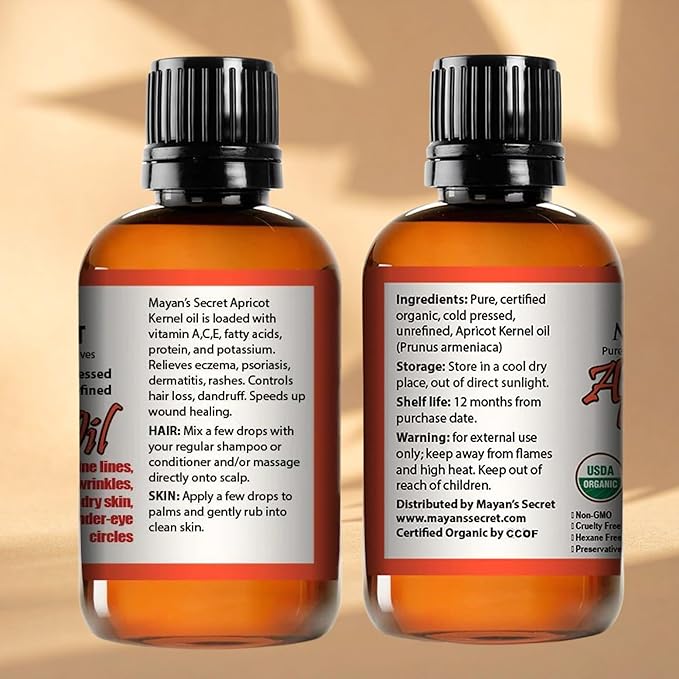 Pure Carrier and Essential Oils for Skin Care, Hair, Body Moisturizer for Face-Anti Aging Skin Care (Apricot Oil, 4oz)