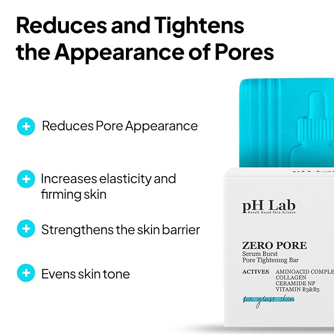 pH Lab Oil Control & Pore Minimizer Skincare Set, Zero Pore Cleansing Bar, Pore Tightening Toner Pad, Retinage Daily Quick Mask, Anti Acne Serum with Azelaic Acid