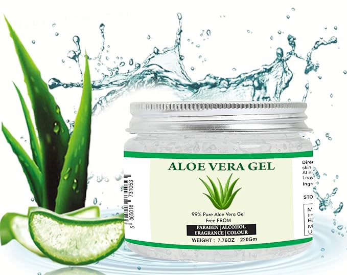 Aloe Vera Gel | 99% Pure Natural Aloe Gel | For Moisturizing Face Skin & Hair Care,Durable Moisturizing Hydrating Soothing | Non-Sticky (7.76 oz)