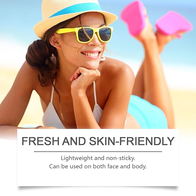Airy Sunstick Smoothing Bar SPF50+ 0.81oz | Lightweight Non-Greasy Sunscreen Stick for Face & Body | Water-Resistant, Portable Sun Protection for Outdoor & Beach (2 Pack)