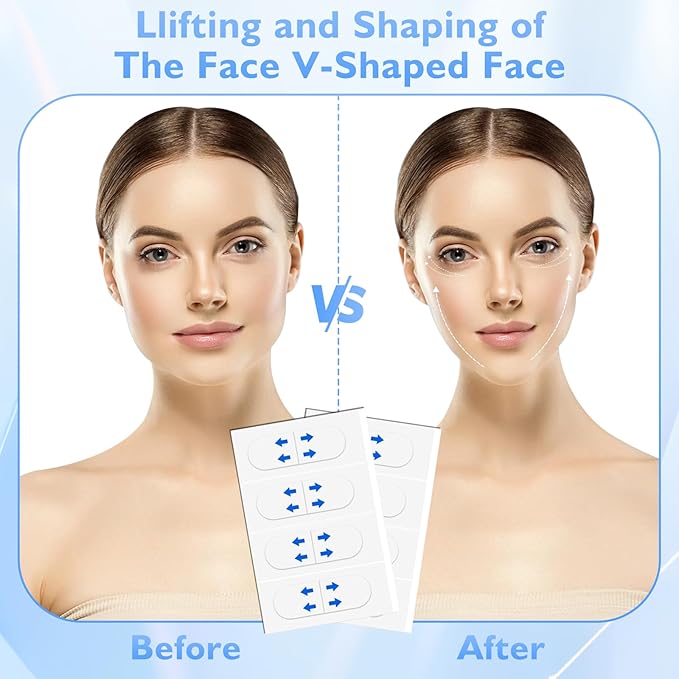 NBF Face Tape Lifting Invisible,Face Lift Tape Invisible for Sagging Skin, Instant Facelift Tapes for Women, Neck, Jowls Lifts Sagging Skin, Visible Results in Seconds, Concealed Makeup Tape-ABC