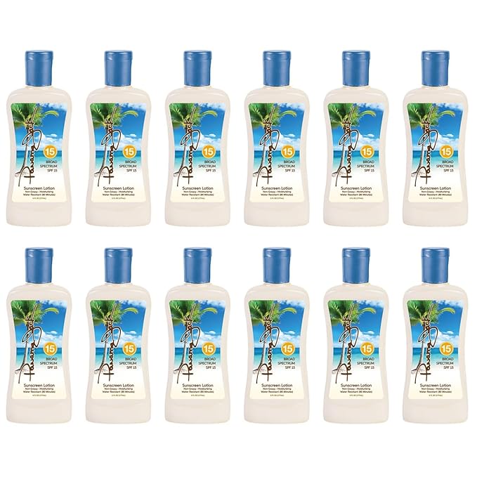Panama Jack Sunscreen Suntan Lotion - SPF 15, Broad Spectrum UVA/UVB Protection, PABA, Paraben, Gluten & Cruelty Free, 6 FL OZ (Pack of 12)