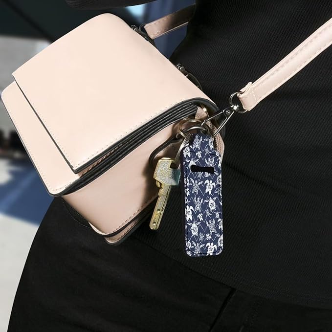 Pensura Chapstick Holder Keychain Fashion 5 Pcs Car Keychain Holder Portable Chapstick Holder Keep from Scratched and Dust