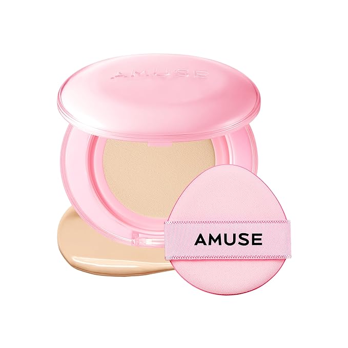 Amuse SEOUL Dew Power Vegan Cushion Foundation (1.5 NATURAL) | Dewy, glow, long-lasting, double coverage, clean beauty, lightweight, natural look, hydrating cushion