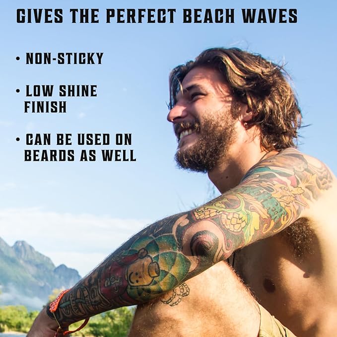 Viking Revolution Sea Salt Spray for Men - Hair Texturizing Spray with Kelp, Aloe Vera and Red Algae Extract - Surf Sprays to Add Volume and Texture for Men and Women Beach Hair - 8.8oz