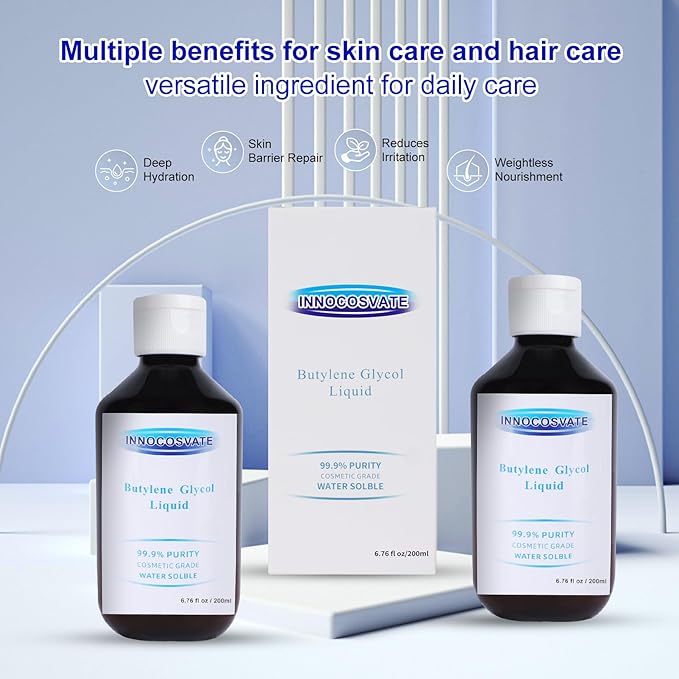Butylene Glycol (200 ml) - 99.9% Pure Cosmetic Grade, Skin Care Formula Humectant & Solvent