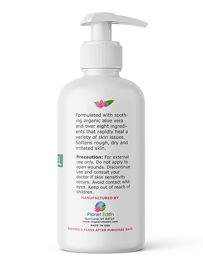 Rapid Recovery Aloe Vera Gel 4 oz with CICA, Chamomile | Cucumber Extract | Monoi Oil | Rosehip Oil | - Rapid relief for after skin peel, sun burn, itch | NON STICKY | HYDRATING | PARABEN FREE