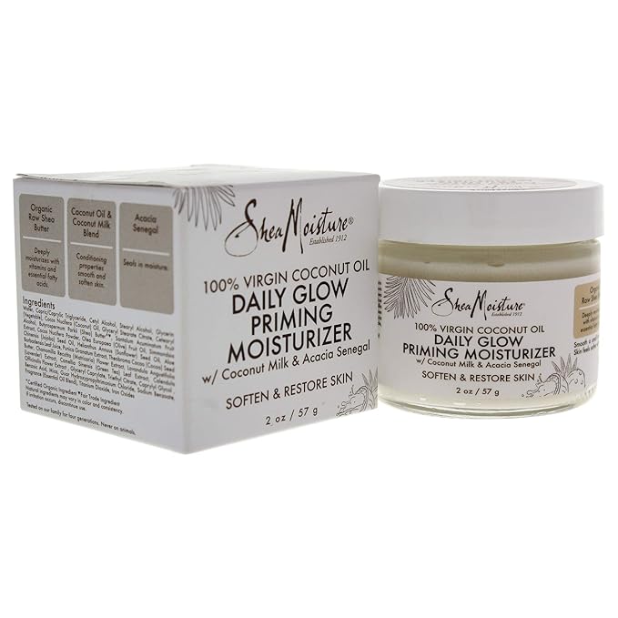 Shea Moisture 100% Virgin Coconut Oil Daily Glow Priming Moisturizer By Shea Moisture for Unisex -Moisturizer, 2 Ounce
