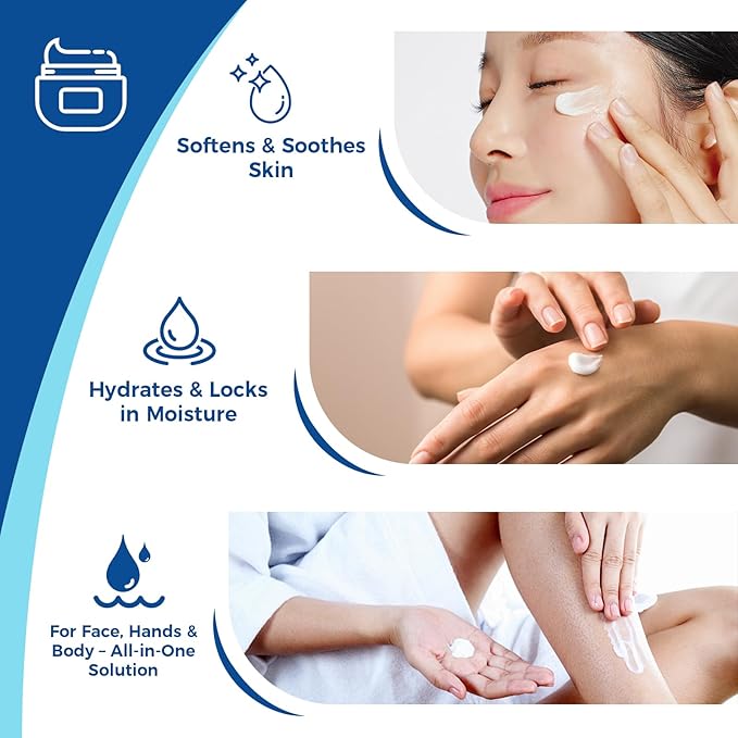 OUKEYA Urea Cream for Dry Chapped Skin with 10% Urea Deep Moisturizer Body Lotion, Softens & Soothes Hands Elbows Feet Hydrates Locks in Moisture, Fast Absorbing & Non-Greasy, 11.28 oz Large Capacity