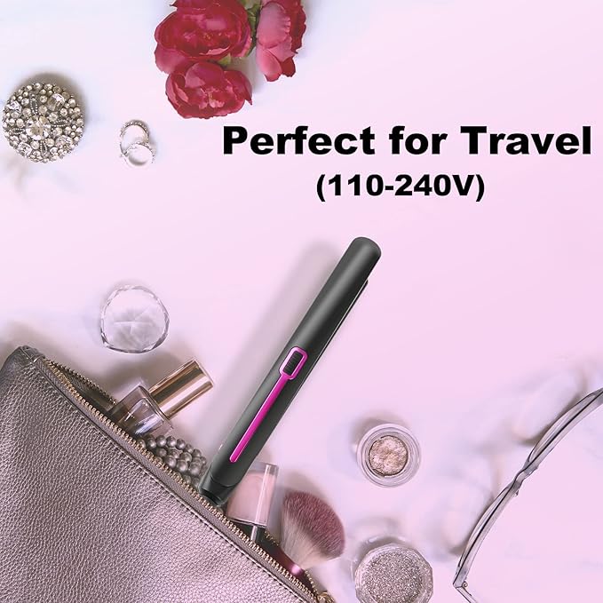 Mini Hair Straightener, Mini Flat Iron for Short Hair and Bangs, 0.7 Inch Small Flat Iron for Travel