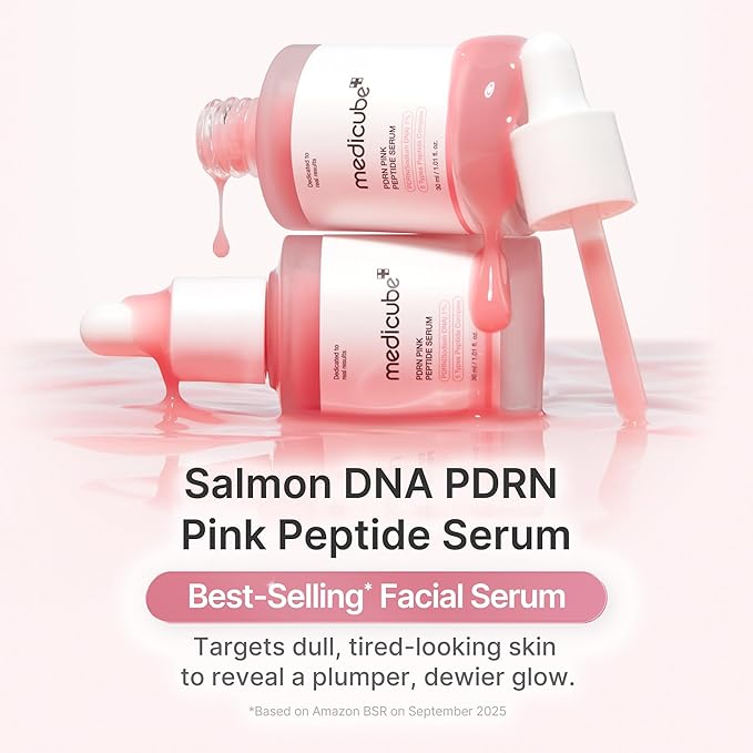 medicube Glow Activating Serum Duo: Pink PDRN Peptide and Deep Vitamin C Capsule Serum | Salmon DNA PDRN and Vitamin C for Dull, Uneven-Looking Skin | Deep Hydration and Glow Care | Korean Skincare
