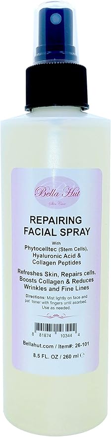 Bellahut Repairing Facial Toner Spray with PHYTOCELLTEC (Stem Cells), HYALURONIC Acid, TRIPEPTIDE-29 Collagen PEPTIDE, Helps Refresh Skin, (8.5 Ounce)
