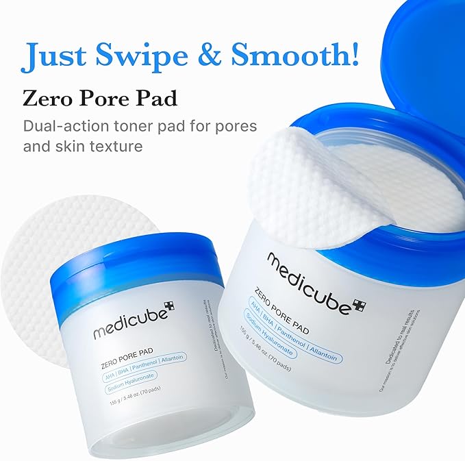 medicube Clarify-to-Glow Masking Set: Zero Pore Pad 2.0, Collagen Glazed Milky Daytime Wrapping Mask | for Exfoliation and Pore Care with LHA, BHA | Quick & Easy Glow Care for Plumped Skin