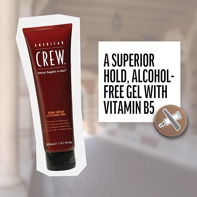 American Crew Men's Hair Styling Gel, Firm Hold, Non-Flaking, 33.8 Fl Oz, 33.8 fl oz