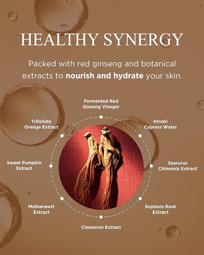 Bonyongo Red Ginseng Vinegar Emulsion – Lightweight Milky Face Lotion for Dry Skin – Fermented pH Balance with Adenosine, Hydrating and Firming Face Lotion, 5.07 fl oz