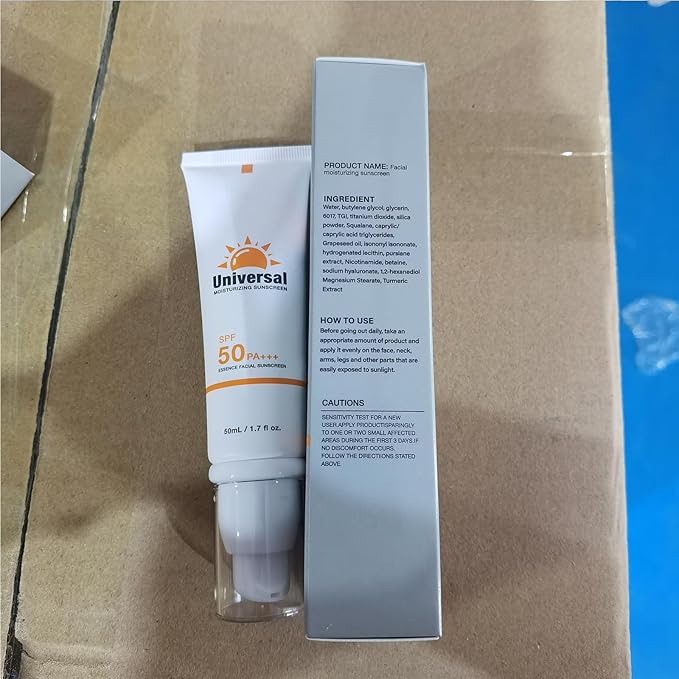Tinted Moisturizing Daily Sun Cream, Clear Sunscreen for Face SPF 50, Hydrating Sun Essence Face Sunscreen, Korean SPF 50+ PA++++ No White Cast, Hydrating, Moisturizing, UV Defense, Travel Size