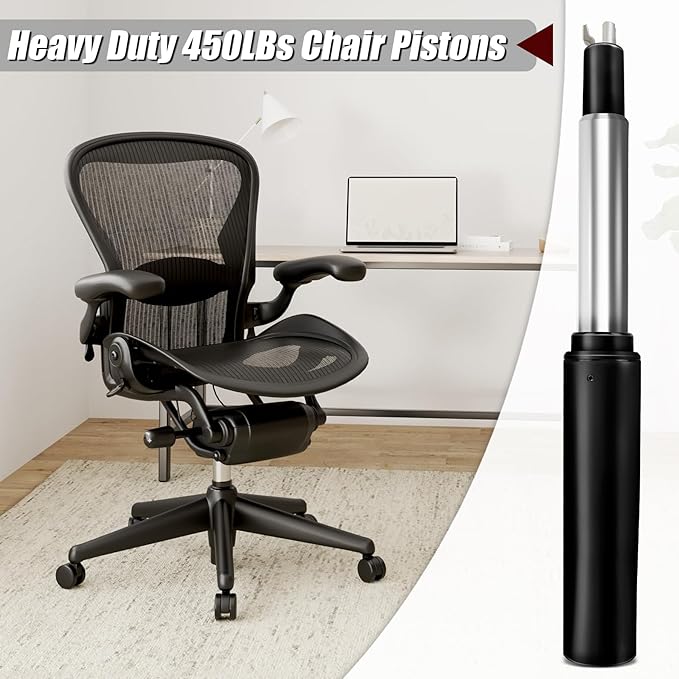 6" Pneumatic Gas Cylinder for Herman Miller Classic Aeron Chair, Side Activated Office Chair Hydraulic Cylinder Replacement,Stroke Gas Lift Cylinder#1B08VM,Heavy Duty 450lbs New Pneumatic Cylinder