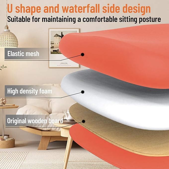 Office Chair, Ergonomic Breathable Mesh Chair,Flip-Up Arms and Adjustable High Back Lumbar Support,Comfy Computer Chair for Home Office (Orange, 407)
