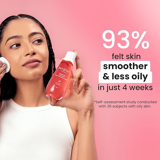 DOTT & Keyy Watermelon SuperGlow Glycolic Toner, Pore Tightening, Alcohol Free, for All Skin Types, 150 ml