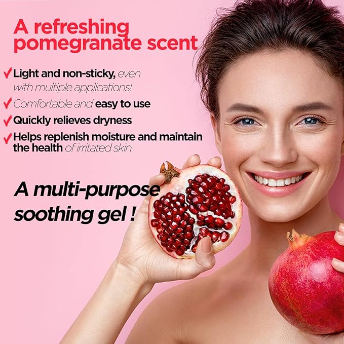 by.H Pomegranate Soothing Gel (30 PCS) - Revitalizing Gel with Natural AHA for Skin Elasticity, Hydration - Antioxidant Effects - Perfect for Wrinkle Prevention, Pure Aloe Vera Alternative