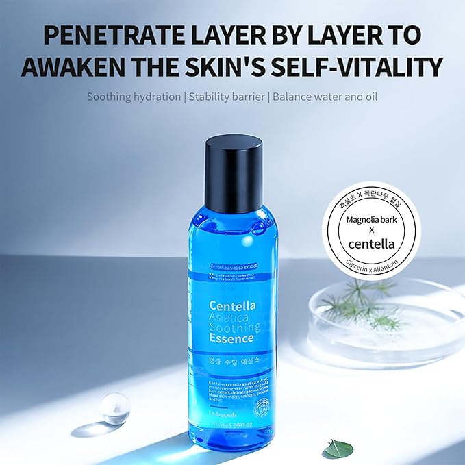 DEleventh Korean Brand Centella Asiatica Soothing Essence Toner 170ml / Hydrates and Balances Skin with Natural Extracts for Refreshed and Radiant Complexion